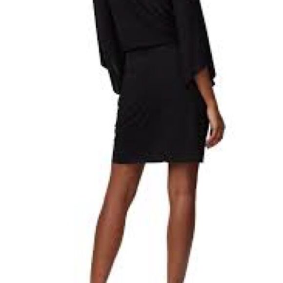 MISA Los Angeles Teget Draped Mini Cocktail Dress Navy - Picture 10 of 15